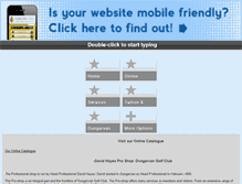 Tablet Screenshot of davidhayesgolf.com